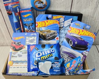 Caja de regalo de Hot Wheels/Cumpleaños de niño/Recupérate pronto/Niños pequeños
