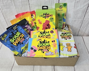 Caja de regalo de dulces Sour Patch: paquete de regalo de cumpleaños para adolescentes