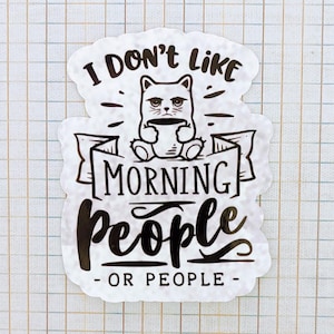I Don&#39;t Like People Cat Sticker