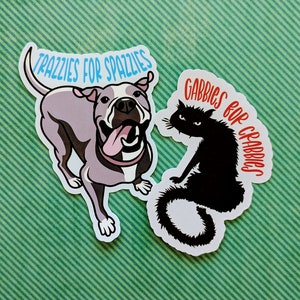 Trazzies For Spazzies & Gabbies For Crabbies Vet Med Sticker Collection
