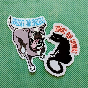 Trazzies For Spazzies & Gabbies For Crabbies Vet Med Sticker Collection