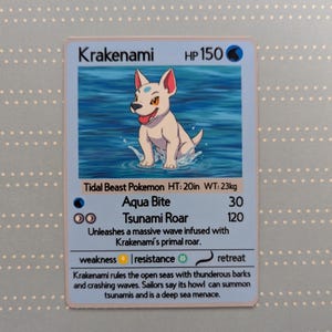 Custom Pet Poke Trading Card and Sticker