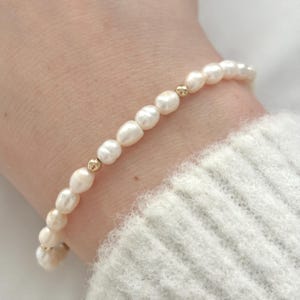 Pearl Beaded Bracelet, June Birthstone Bracelet, Dainty Pearl Bracelet, Pearl Jewelry, Bridesmaid Gift, Anklet, Gifts For Her,