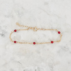 Carnelian Bracelet, Red Gemstone Bracelet, Dainty Chain Bracelet, Carnelian Jewelry, Crystal Bracelet, Anklet, Gifts For Her