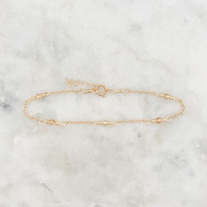Citrine Bracelet, November Birthstone Bracelet, Dainty Chain Bracelet, Citrine Jewelry, Crystal Bracelet, Anklet, Gifts For Her