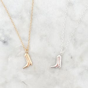 Cowboy Boot Necklace, 14k Gold Fill, Sterling Silver, Country Necklace, Western Necklace, Cowboy Necklace, Boot Jewelry, Gifts For Her