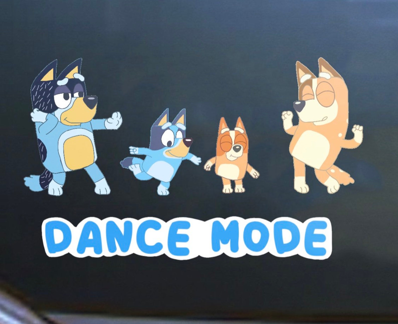 Bluey dance mode car decal / laptop sticker / wall sticker / Etsy