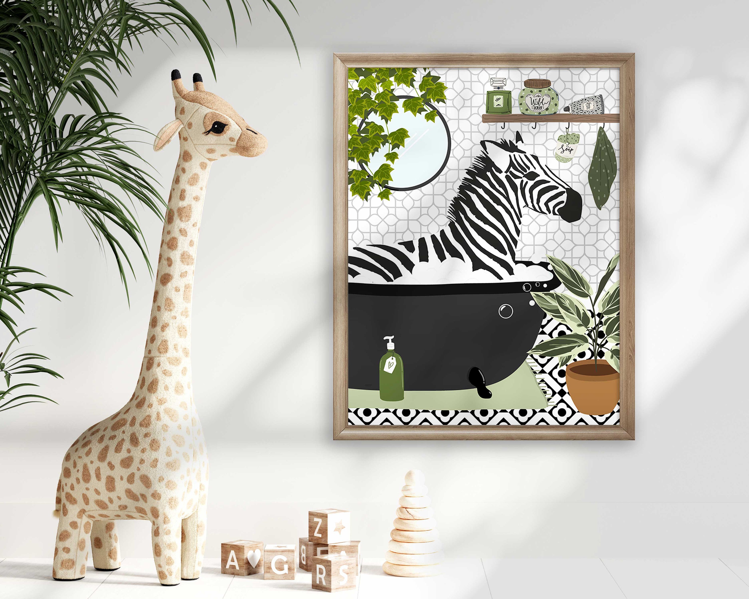 Alexander Home Zawadi Moroccan Zebra Wool Area Rug - 9' 3\, image size:3000x2400