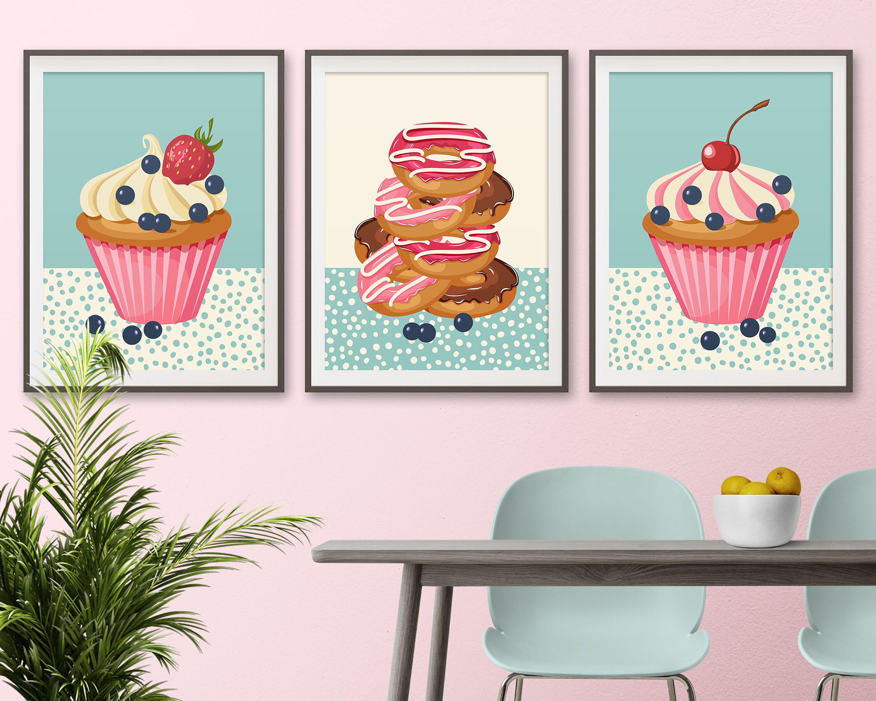 Funny Cake A4 Sign Poster Kitchen Cafe Muffin Baking Wall Art Bakery Quote 
