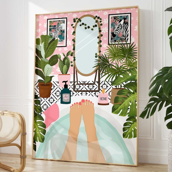 Bathroom Wall Art Framed - Etsy