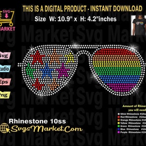 Pride LGBTQ  Rhinestone template svg for Cricut,Silhouette,Glasses rhinestone svg,Gay pride rhinestone Instant Download, Equality Rhinestone