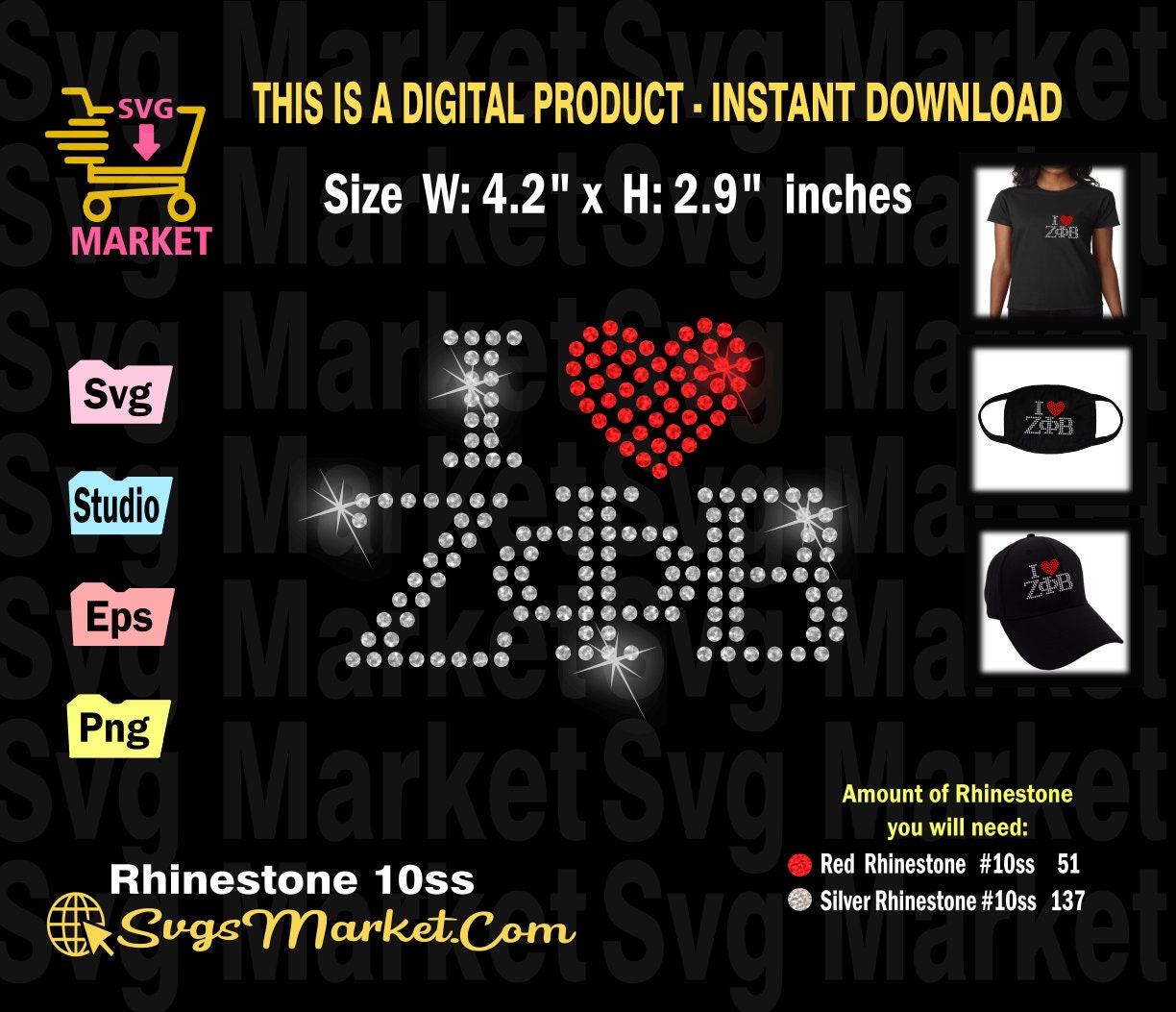 Rhinestone Template Svg I Love Zeta Rhinestone Svg Greek Adult Pic Hq