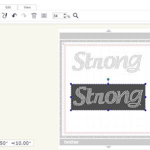 Strong Rhinestone Template Svg, Strong Rhinestone Ss10 Svg, Strong ...