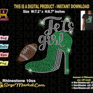 Téléchargement de strass Jets Svg, Jets Girl strass modèle svg pour Cricut, camée, fan de football Yid strass, Jets strass Svg