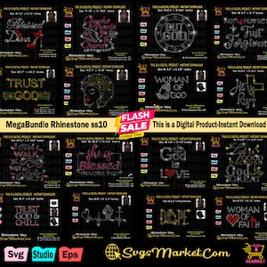Religieux Bundle strass modèle svg, svg Pâques strass pour Cricut, Silhouette, toile, téléchargement strass