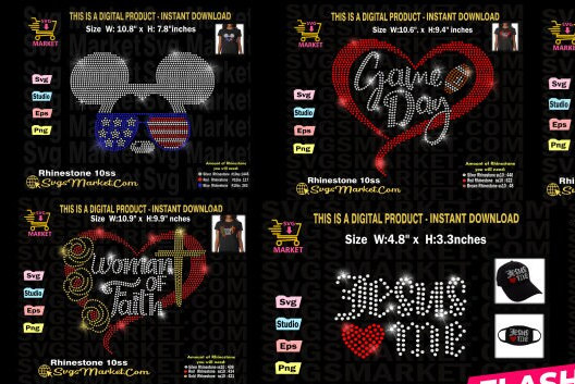 Aa Rhinestone Svg Mega Bundle Rhinestone Template Svg, Designs Pack Rhinestone Ss10 Svg ...