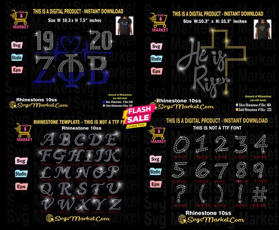 Mega Bundle Rhinestone Template Svg, Bundle Rhinestone Ss10 Svg for ...