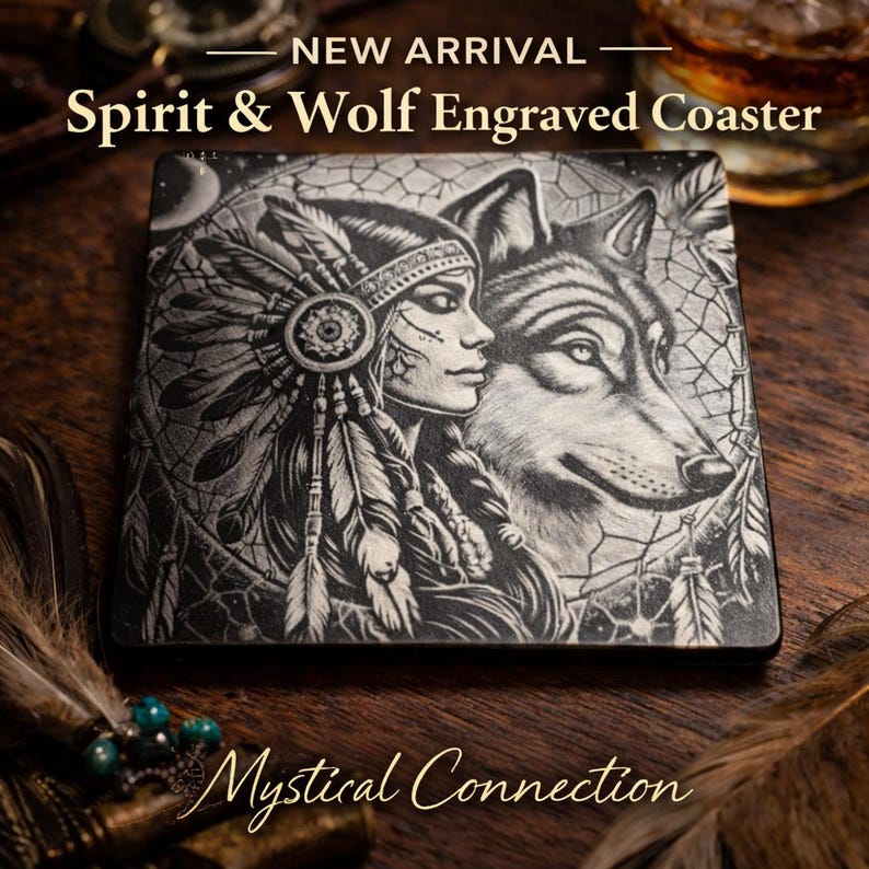Native American Inspired Engraved Coasters - Etsy
