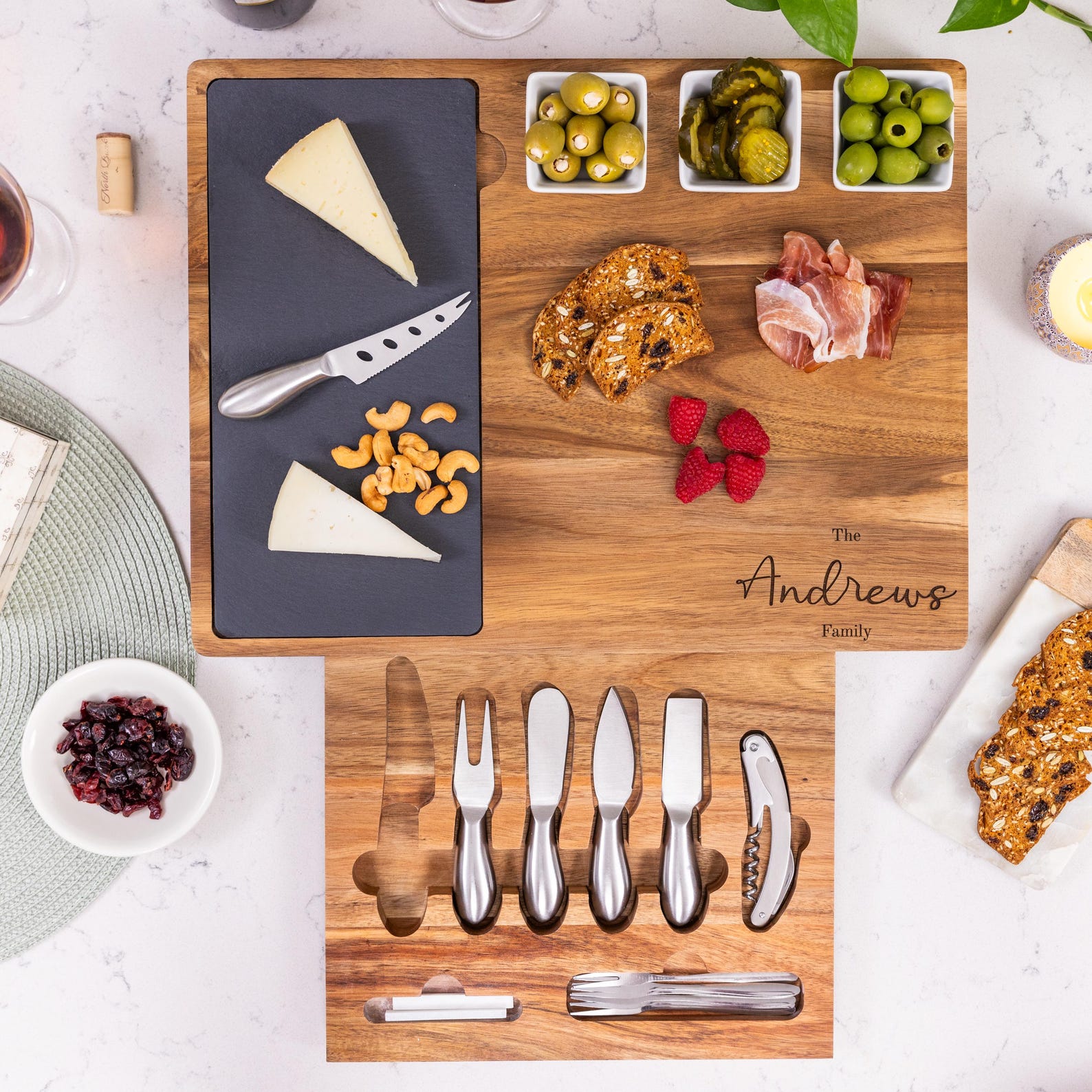 Personalized Charcuterie Board Set - "The Tomczyks"