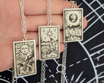 Tarot Card Necklace - Etsy UK