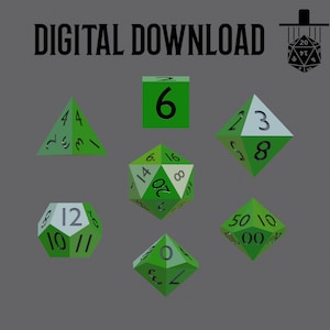 RPG Sharp edge dice set STL file ready to print