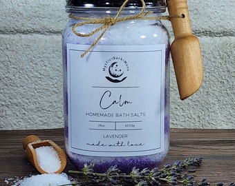 Lavender | Bath Salts | Lavender Bath Salts | Bath Soak | Lavender Bath Soak | Calm Bath Salts | Ritual Bath Salts