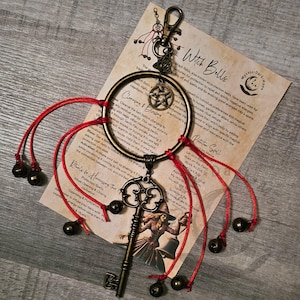 Handmade Witch Bells: Protective Home Decor, Wiccan Altar Charm,  Door Hanger Charm for Protection & Energy.
