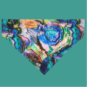 Rainbow Oil slick Over The Collar Dog Bandana, Geode Dog Bandana, Fluid Dog  Dog Bandana