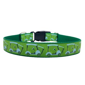 Glittery golfkar halsband, golf tee halsband, sporthalsband, schattige halsband