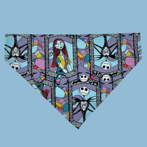 Cartoon Skeleton Bandana, Halloween Dog Bandana, Nightmare Dog Bandana, Holiday Dog Bandana