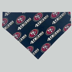 49ers Over The Collar Dog Bandana, San Francisco Dog Bandana, NFL Dog Bandana, Football Dog Bandana