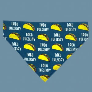 Taco Tuesday Over The Collar Dog Bandana, Cinco De Mayo Dog Bandana, Taco  Dog Bandana, Funny Dog Bandana