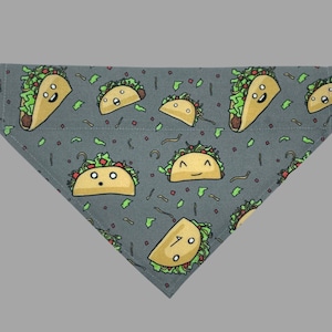 Happy Tacos Over The Collar Dog Bandana, Cinco De Mayo Dog Bandana, Taco Tuesday Dog Bandana, Funny Dog Bandana