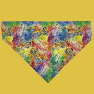 Cartoon Lions Over The Collar Dog Bandana, Movie Dog Bandana, 1990s Dog Bandana, African Savannah Dog Bandana