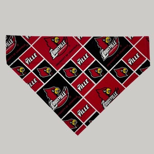 Louisville Over The Collar Dog Bandana, Cardinals Dog Bandana, NCAA dog Bandana, March Madness