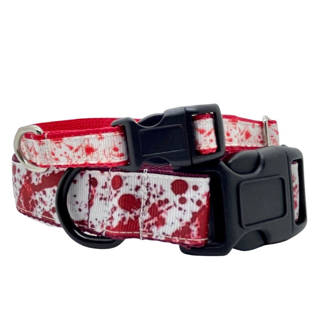 Blood Splatter Dog Collar Halloween Dog Collar Horror Film Etsy