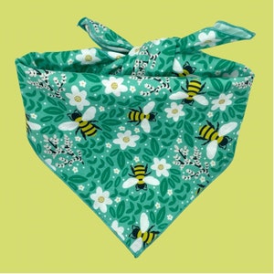 Honey Bee Tie On Dog Bandana, Cute Dog Bandana, Save The Bees Dog Bandana, Girl Dog Bandana, Boy Dog Bandana