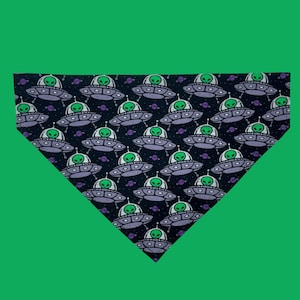 UFO Sighting Over The Collar Dog Bandana, Outer space Dog Bandana, Alien Dog Bandana, Spaceship Dog Bandana, Galaxy Dog Bandana, Area 51