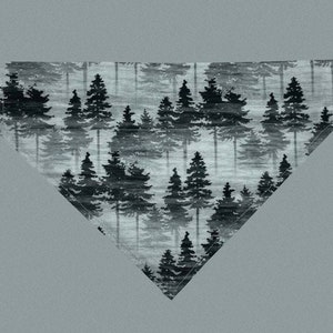Forest Mist Over The Collar Dog Bandana, Trees Dog Bandana, PNW Dog Bandana, Camping Dog Bandana, Outdoors Dog Bandana