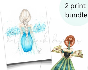 Sisters bedroom Decor princess sisters wall art princess decor bundle girl room decor princess girl room art idea princess bundle art decor
