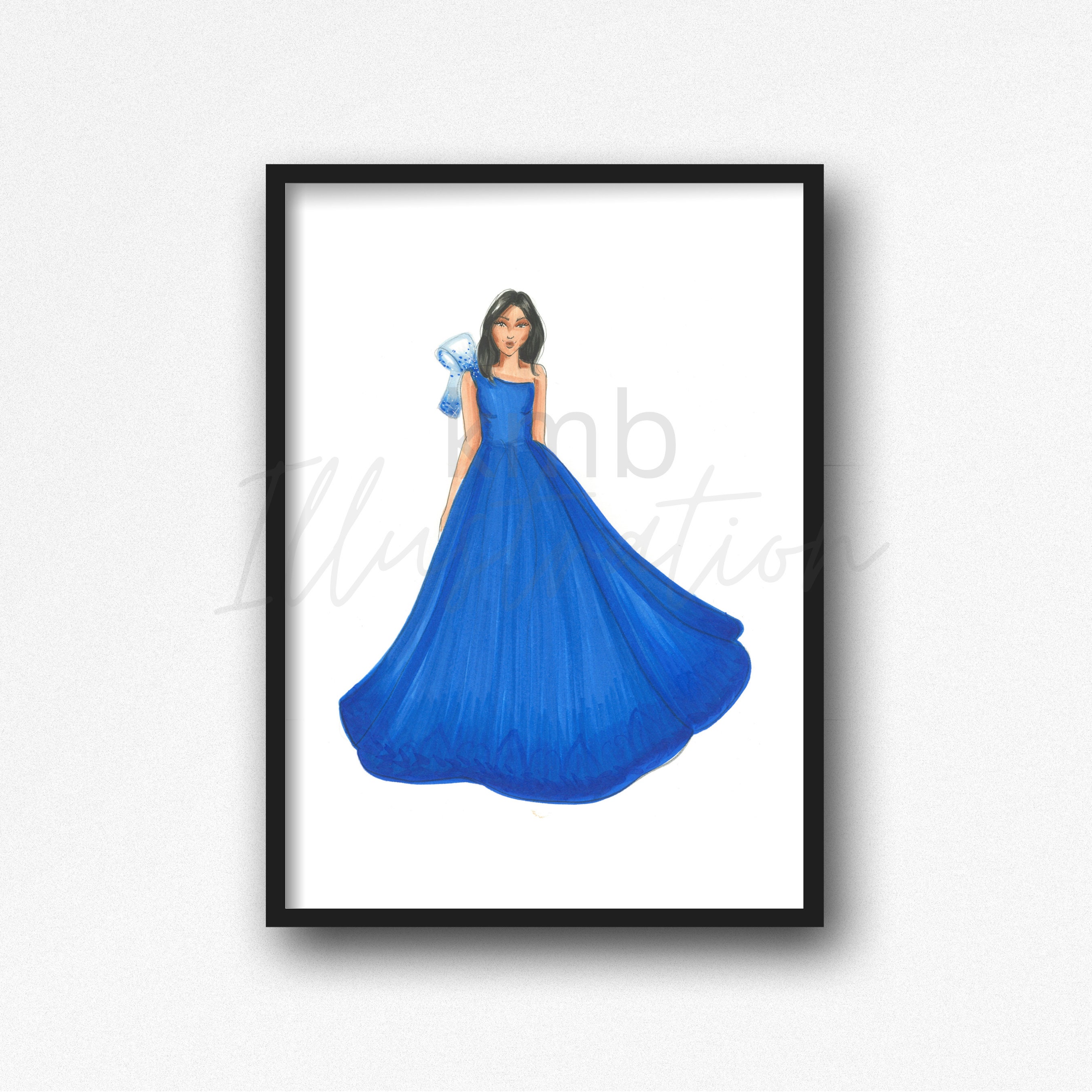 Fashion design drawing of gown dresses by Sharmistha - Trendy Art Ideas
