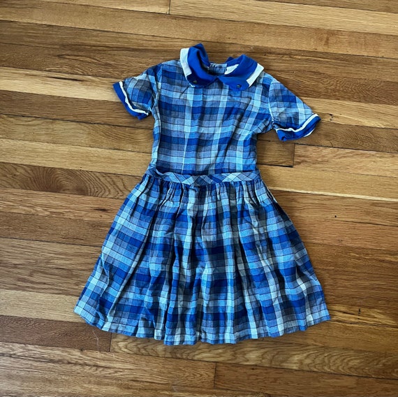 Girls 1960s plaid dress - image 1