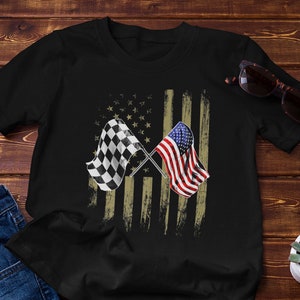 Cadeau de chemise de moto, chemise de drapeau de motocross, chemise de motard, chemise de motard drapeau américain, t-shirt unisexe, t-shirt de moto hors route, t-shirt de motocross