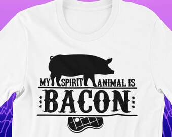 Bacon Spirit Animal T-Shirt, Funny Foodie Tee