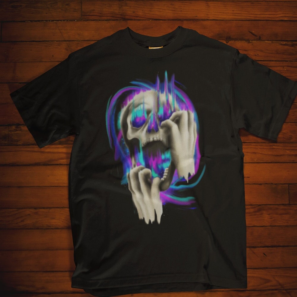 Screaming Skull Shirt, Spooky T Shirt, Skulls Shirt, Goth Shirt, Skeleton T-Shirt, Skulls Clothing, Trendy Unisex Shirt, Sugar Skull T-Shirt Donuink Store