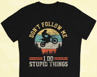 Camiseta retro de motocross, regalo divertido para moteros.