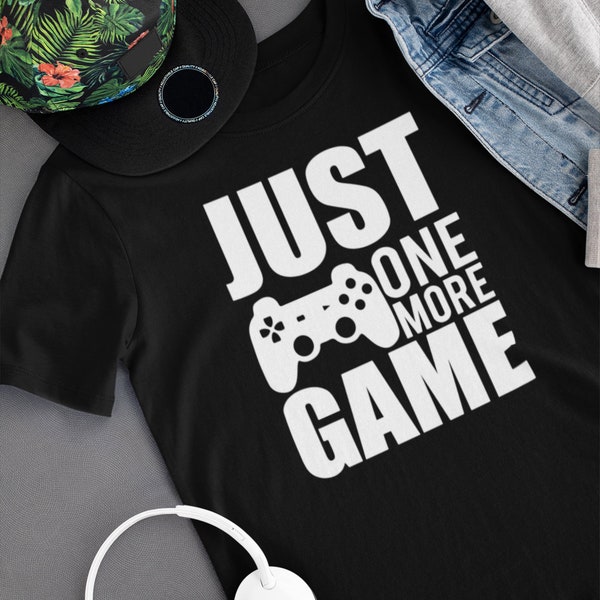 Just One More Game Youth Shirt, Funny Gaming T-shirt, Gamer T-Shirt, Gift for Gamer Kids, Gift For Birthday, Video Game Tee, Roblox Lover