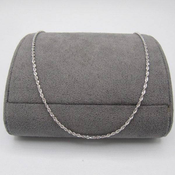 RCI 14K White Gold 585 Twisted Rope Chain Necklace