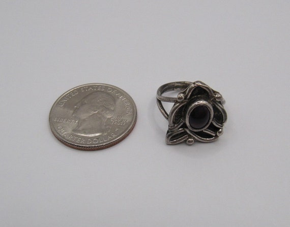Vintage Silver Amethyst ring - image 8