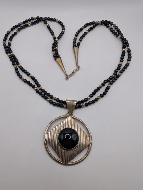 Leslie Yazzie Navajo Native American Sterling Silver 925 Black
